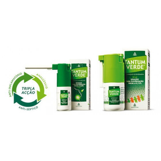Tantum Verde , 1.5 mg/ml Frasco nebulizador 30 ml Sol pulv bucal