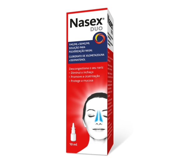 Nasex Duo , 1 mg/ml + 50 mg/ml Frasco 10 ml Sol pulv nasal