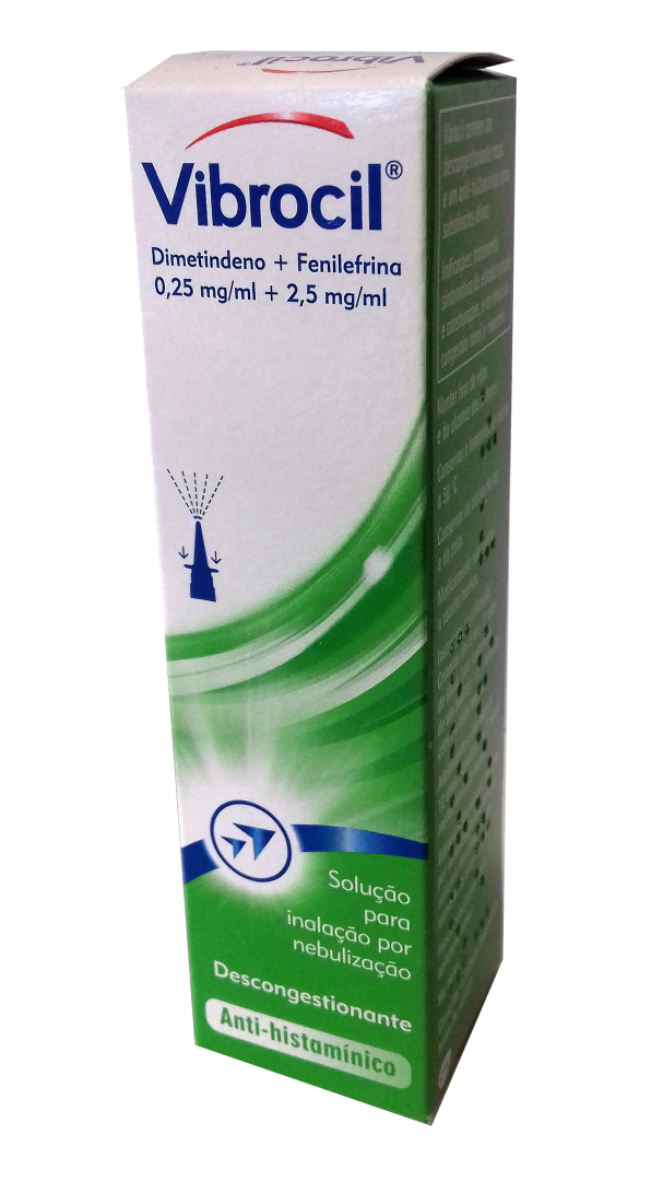Vibrocil , 0.25 mg/ml + 2.5 mg/ml Frasco nebulizador 15 ml Sol inal neb