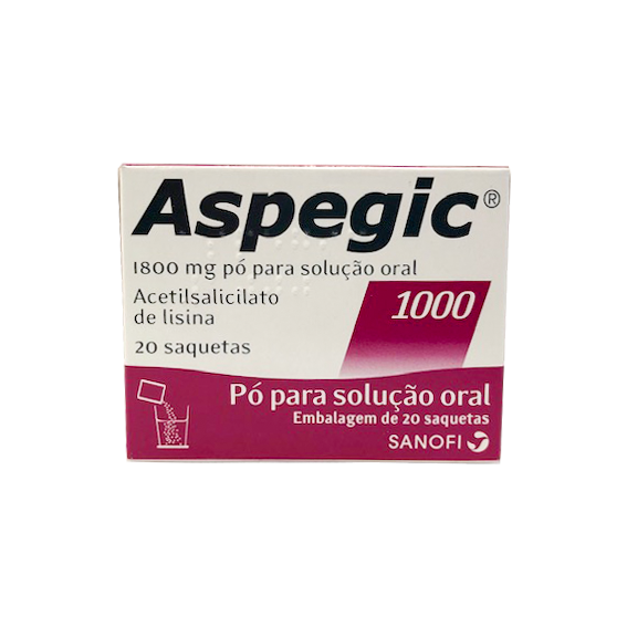 Aspegic 1000, 1800 mg x 20 p� sol oral saq