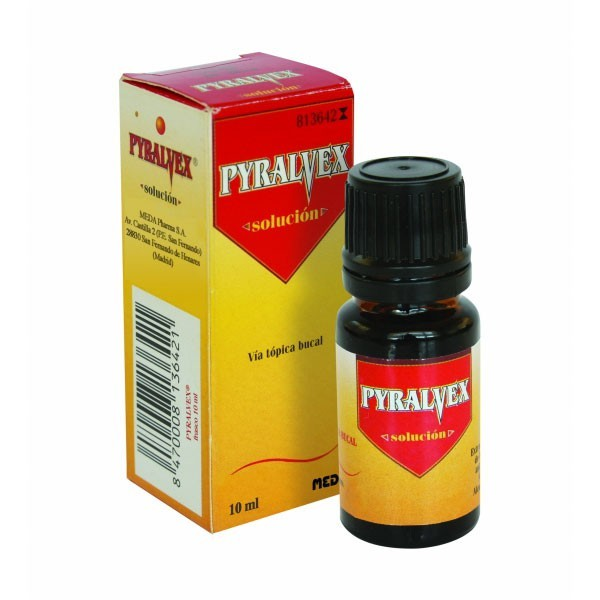 Pyralvex (10mL), 10/50 mg/mL x 1 sol bucal frasco