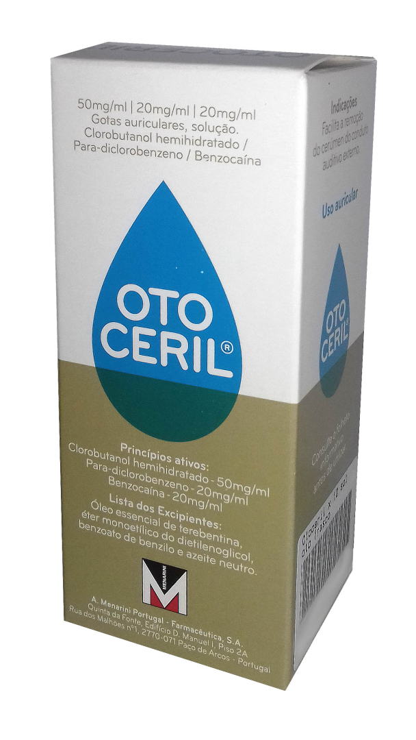 Otoceril , 50 mg/ml + 20 mg/ml + 20 mg/ml Frasco 10 ml Gta auric sol